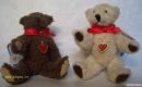TEDDYB&Auml;R WEI&szlig; / BRAUN - TIER MIT HERZ 53913