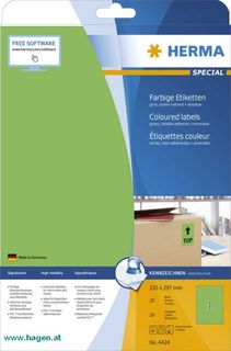 Universaletiketten 210x297grn - HERMA 4424