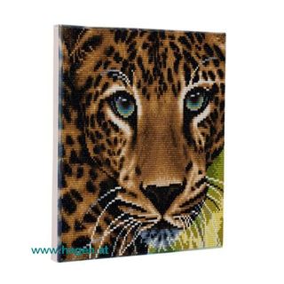 Bastelset Wandbild Leopard - CRYSTAL ART