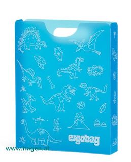 ergobag Heftebox Dinosaurier blau