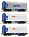 ROCO 77024 - 3ER SET SCHIEBEPLANENWAG.