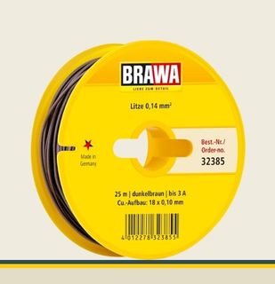 BRAWA 32385 - KABELRING BRAUN 25 METER
