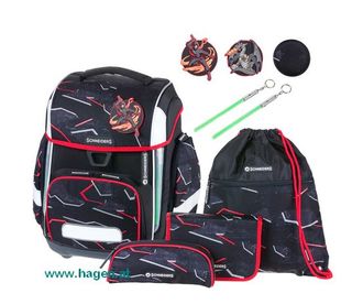 Schultaschenset Dragon Hero black