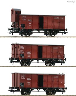 ROCO 6600037 - 3ER SET GED.GUTERWAG. DRG