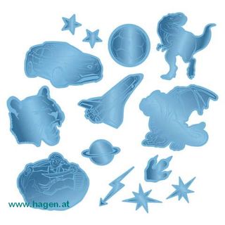 Sticker Set reflektierend blau