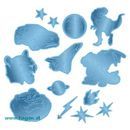 Sticker Set reflektierend blau