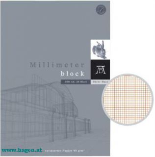 Millimeterpapierblock A4 25BL - DRER HASE