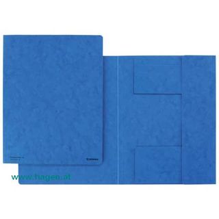 Dreiflgelmappe Karton A4 blau