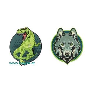 Patches Dino u. Wolf