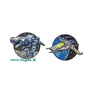 Patches Alien Dino & Starfighter