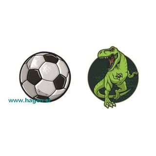 Patches Soccer Ball und Dino