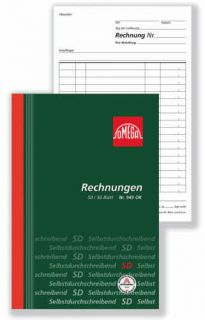 Rechnungsbuch A5h 2x50Bl - OMEGA 949OK selbstd.