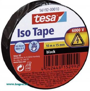 Isolierband schwarz - TESA  15mm x10m