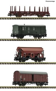 FLEISCHMANN 6660044 - 4-TLG. GUETERWAGENSET