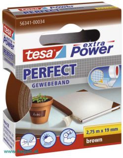 Gewebeband Perfect braun - TESA  19mm 2,75M