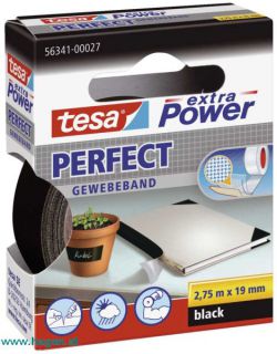 Gewebeband Perfect schwarz - TESA 19mm 2,75M