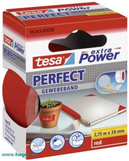 Gewebeband Perfect rot - TESA  38mm 2,75M