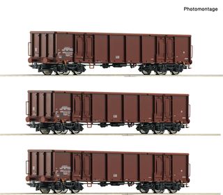ROCO 6600103 - 3ER SET OFF.GUTERWAG. EAS