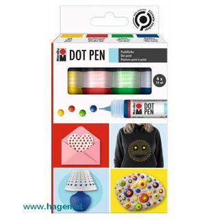 Kreativmarkerset 3D Dot Pen 4ST sortiert