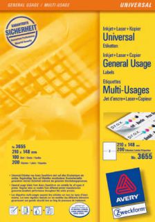 Universaletiketten 105x37 wei - ZWECKFORM 3484
