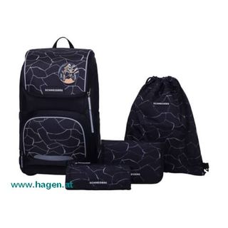 Schultaschenset Dark Hunter black grey