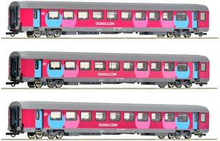 ROCO 6200025 - 3ER SET CORAILWAG. OUIGO