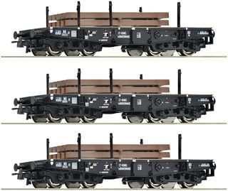 ROCO 6600016 - 3ER SET SCHWERLASTWAG. NS