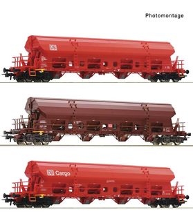 ROCO 6600153 - 3ER SET SCHWENKDACHWAGEN