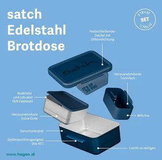satch Edelstahl Lunchbox Mint