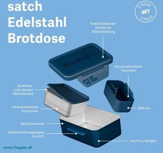 satch Edelstahl Lunchbox Rose