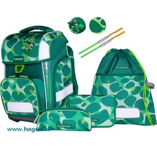 Schultaschenset Dino Dance green
