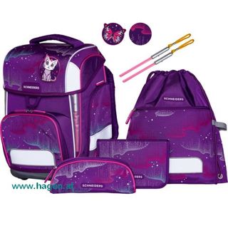 Schultaschenset Wavy Dots violet