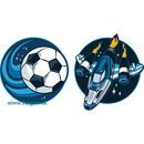 Patches Spaceball und Spaceship darkblue