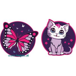 Patches Butterfly und Kitten violet