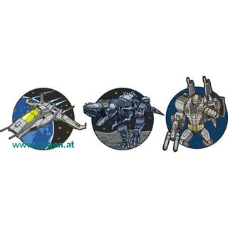 Patches 3ST Space Robots black