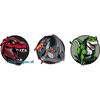 Patches 3ST Dinodragons grey