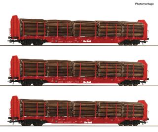 ROCO 6600318 - 3ER SET RUNGENWAGEN RNOOS