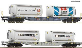 ROCO 6600231 - 2ER SET CONTAINERTRAGWAGE