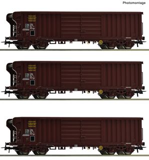 ROCO 6600285 - 3ER SET ROLLDACHWAGEN SNC