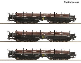 ROCO 6600263 - 3ER SET SCHWERLASTWAGEN N
