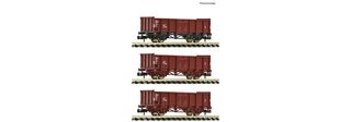 FLEISCHMANN 6660156 - 3ER SET OFFENE GUTERWAGEN