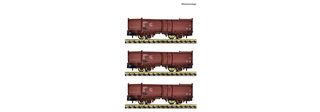 FLEISCHMANN 6660158 - 3ER SET OFFENE GUTERWAGEN
