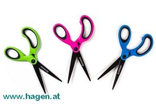 Schere 17cm NEON Softgriffe sortiert