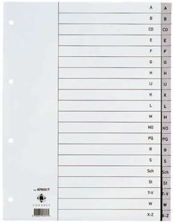 Ordnerregister A-Z fr A4 grau - Q-CONNECT KF01817 Indexblatt