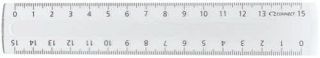 Plastiklineal transp. 15 cm - Q-CONNECT