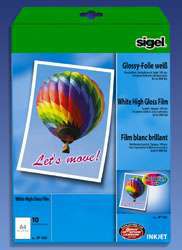 SIGEL IP160 GLOSSY  A4 10 - INKJETFOLIE 10BL WEI