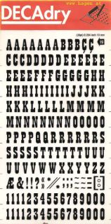 ABREIBEBUCHSTABEN/ZAHLEN - DECADRY 19 / 10MM SCHWARZ