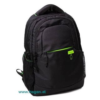 Laptoprucksack aus PET Flaschen schwarz