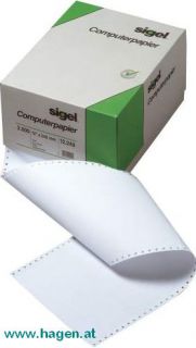 Endlospapier 2000BL blanco - SIGEL 1-f.60g 12.240mm
