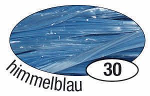 Bast glnzend himmelblau 30m